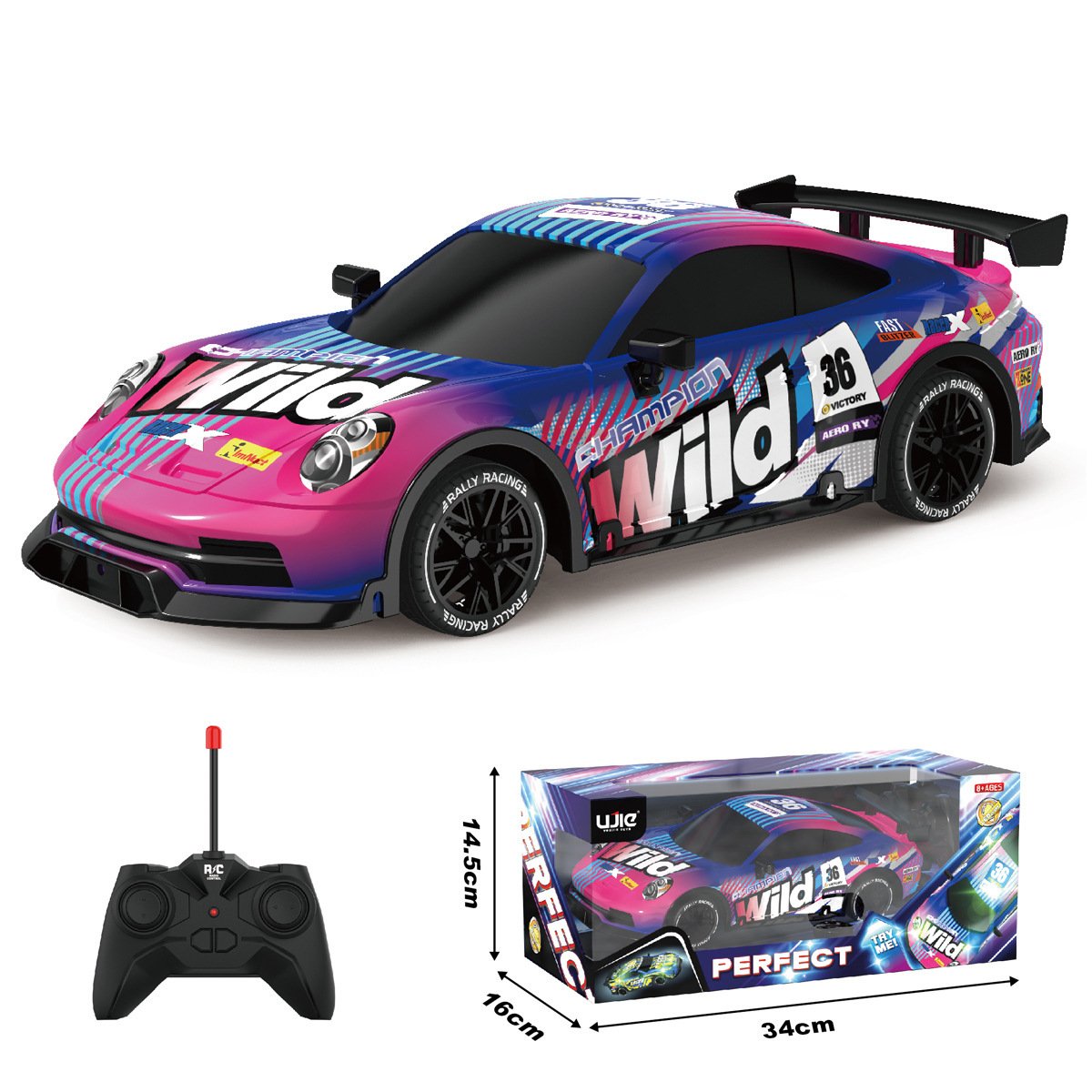 Yubon Wholesale 1:18 Simulation Alloy Model Car Drift Racing Car with Lights Rc Auto 8 Colors Children's Remote Control Car Toy
