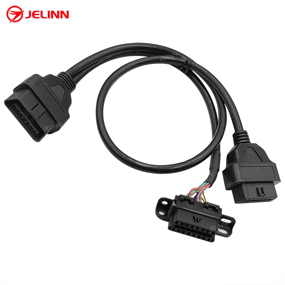 16 Pin J1962 Male to Dual Female Obd 2 Obd2 Y Splitter Cable Harness for BMW Cars