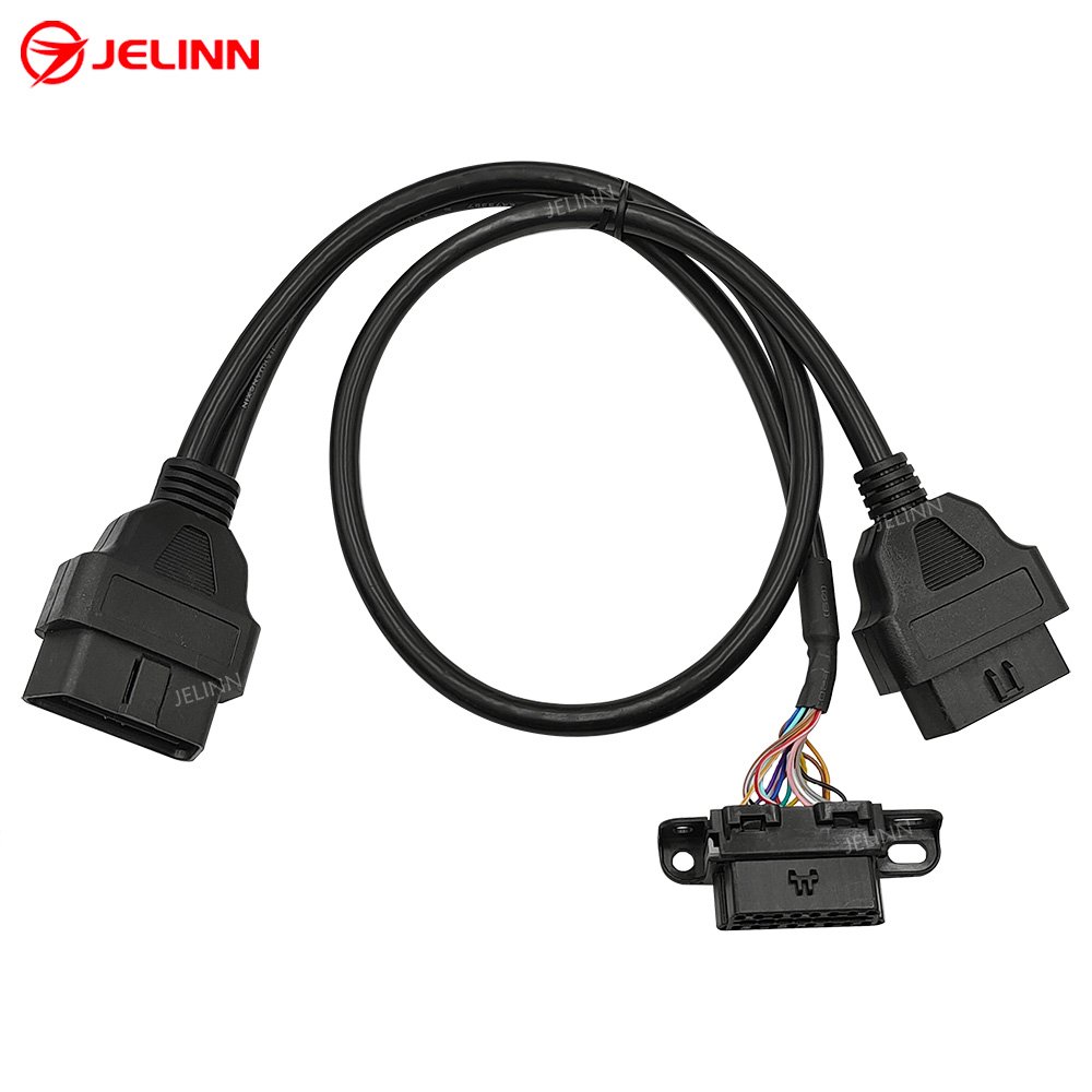 16 Pin J1962 Male to Dual Female Obd 2 Obd2 Y Splitter Cable Harness for BMW Cars