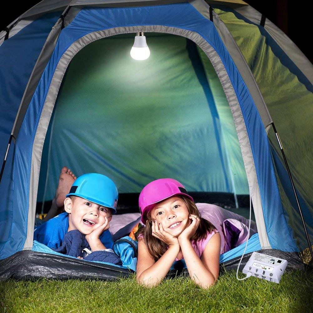 5.5W Solar Panel Outdoor MINI 3.7V Lithium Ion IP65 1w*1pc LED &2w*1pc LED Solar Lighting System for Home