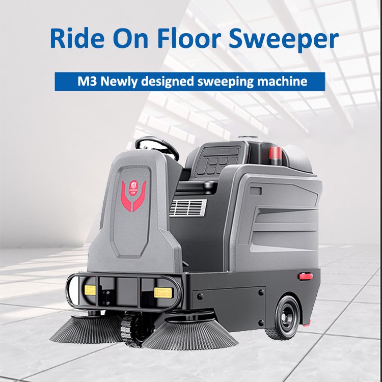 CleanHorse M3 Plastic Metal Drive Auto Automatic Electric Sit-down Sweeper Machine