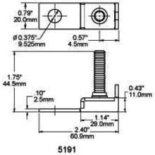 Battery Terminal Fuse Block MRBF 5191 Terminal Fuse Block 300A 58V DC 5/16" Stud for Boat Truck RV Construction Vehicles