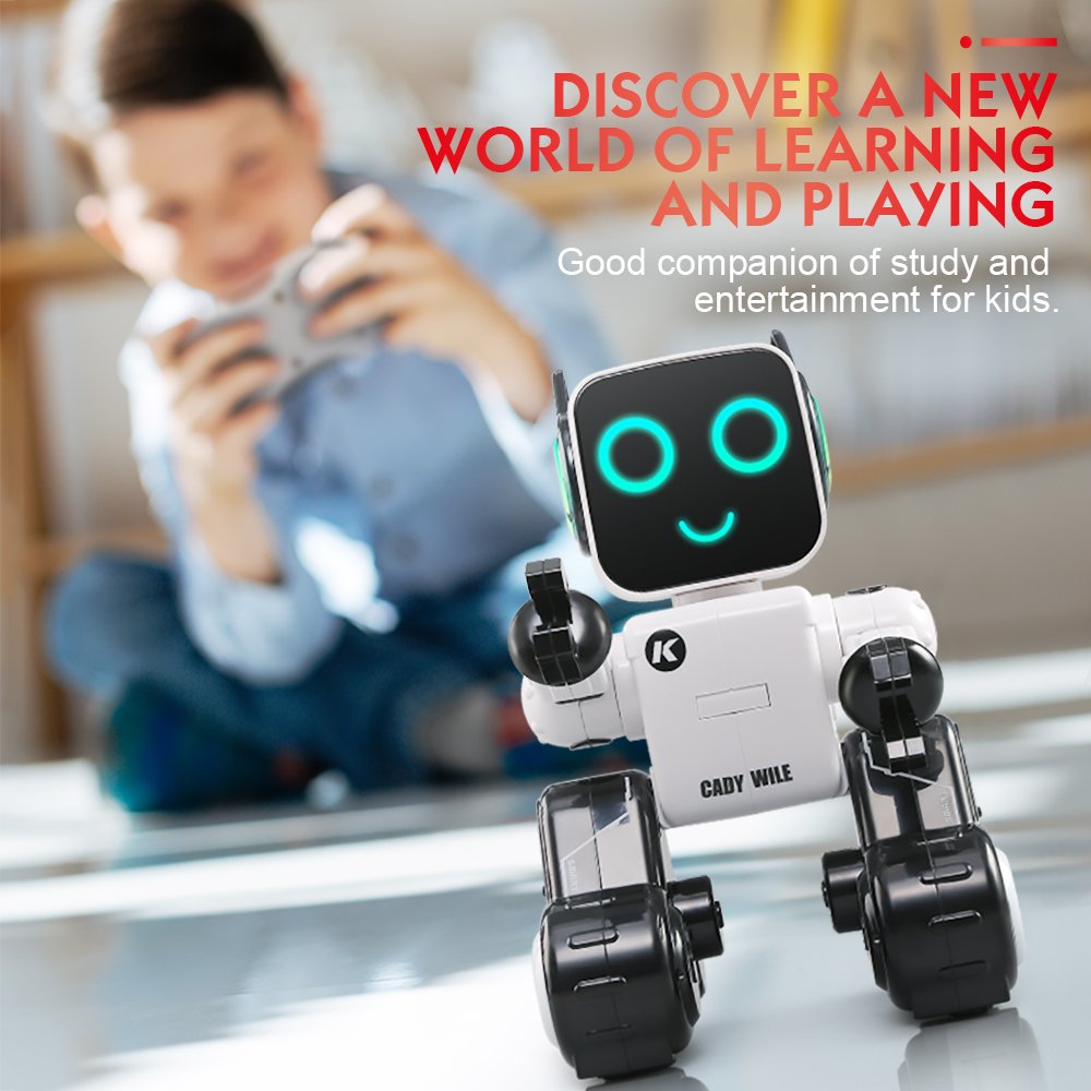 JJRC R4 2.4GHZ Intelligent Remote Control Robot Sensing Touch Interactive Fun Financial RC Knowledge Educational Toy Robot