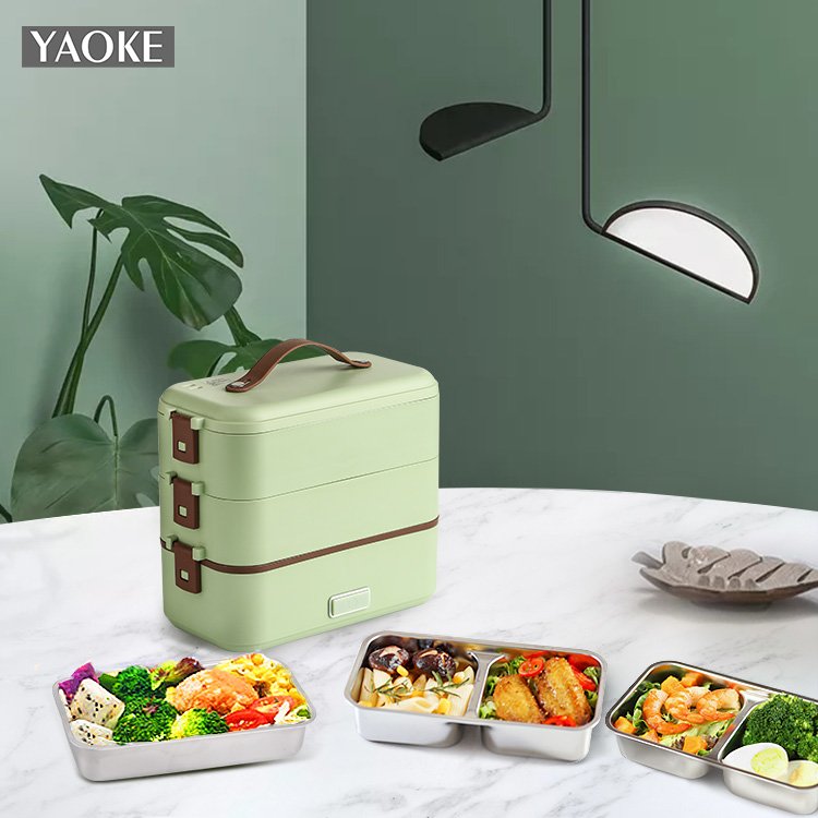 Custom Logo Cordless Battery Powered Heating Food Warmer Electric Portable Lunch Box