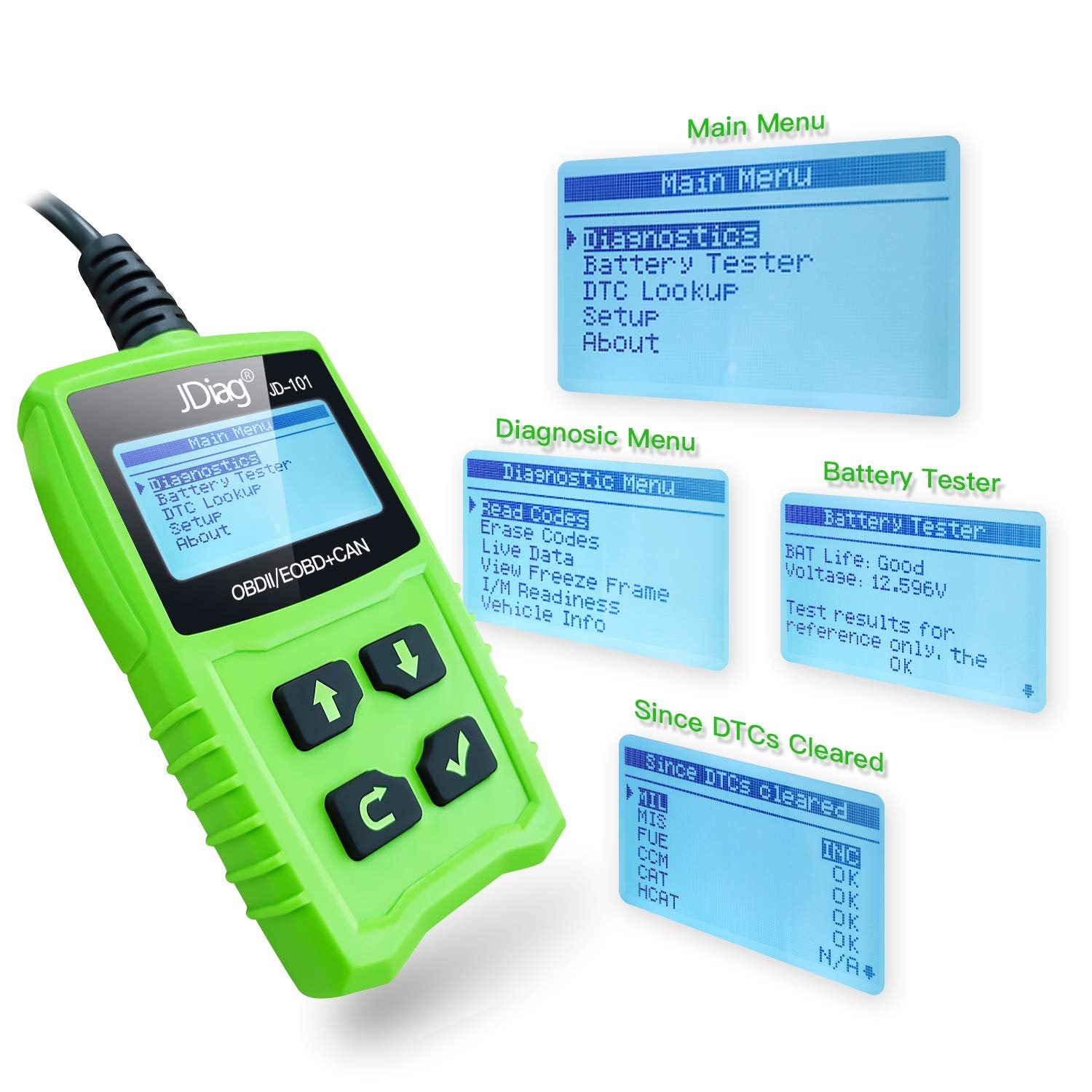 Dwell Angle Code Reader Scan Alternator Tester Tool for Universal Car
