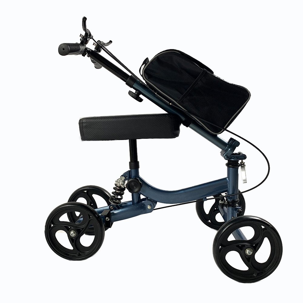 HW-8007 Economy Knee Scooter Steel Steerable Knee Walker Crutches Alternative Dual Brake System All-terrain Knee Walker Car