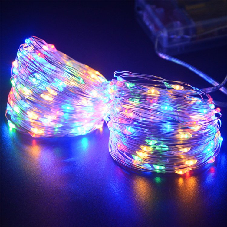 2-Cell Battery Box 30 Led Copper Wire Light String Christmas Decoration Gift Box Bouquet Colorful Light