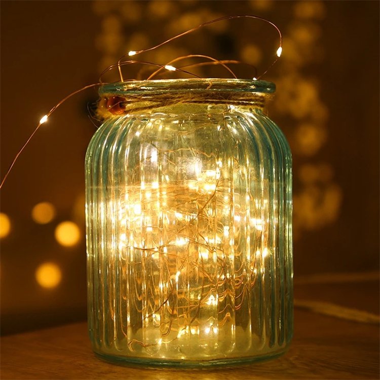 2-Cell Battery Box 30 Led Copper Wire Light String Christmas Decoration Gift Box Bouquet Colorful Light