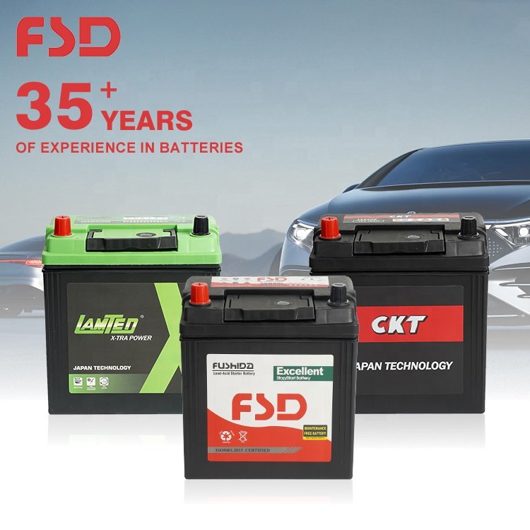 Good Quality JIS Standard 320 CCA Lead Acid Electric Vehicles Boats Maintenance Free 12V 32Ah Auto Battery