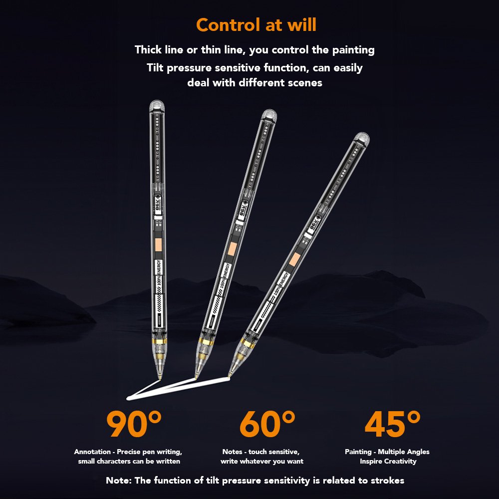 Transparent Design Wireless Adsorption Charging Stylus Pen Auto Sleep for Ipad Active Stylus