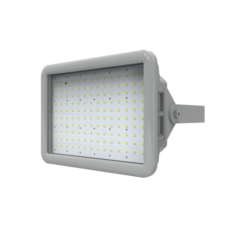 ATEX Zone 2 IECEx Rectangular Shape 250W LED Explosion Proof Flood Light Backup Battery 180 Mins Ex-proof Light IP66