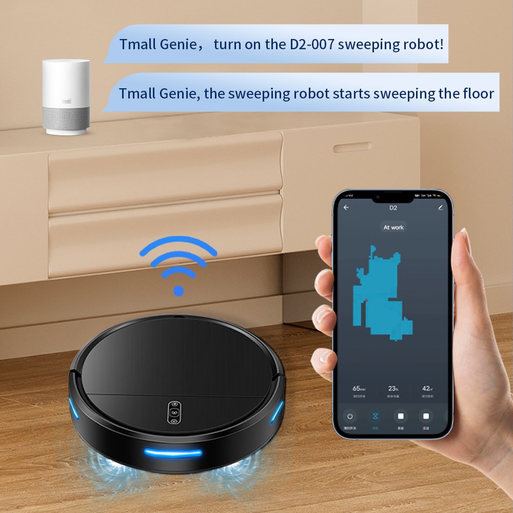 4400mAh Vacuum Cleaning Robot for Home Cleaning Works With Google Alexa Smart Home Robot Vacuum Cleaner Gyroscope Navigation