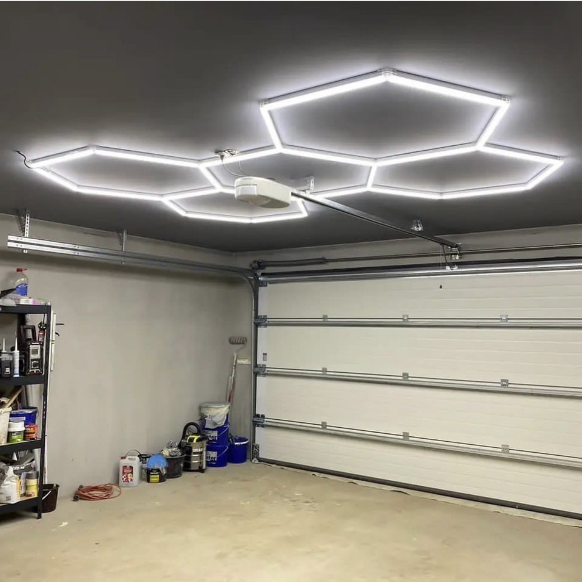 6500K Hexagonal Garage Led Light Honeycomb Ceiling Light Grid Led Light Garage for Auto Detailing Working Lamp