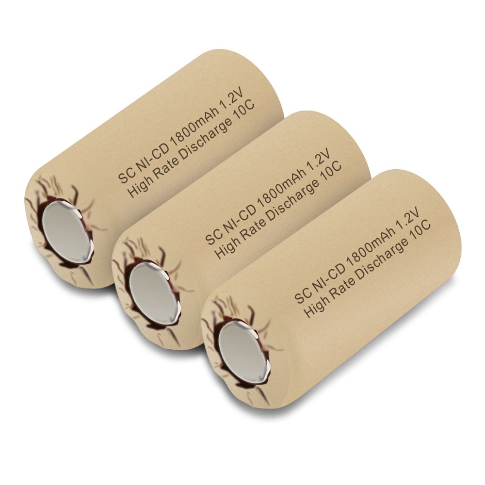 Paper Jacket Ni-cd sc 1.2v 1800mAh 2000mAh 2200mAh High Rate Discharge 10C Sub C NiCd Rechargeable Batteries