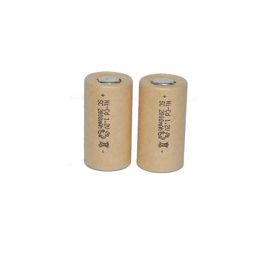Paper Jacket Ni-cd sc 1.2v 1800mAh 2000mAh 2200mAh High Rate Discharge 10C Sub C NiCd Rechargeable Batteries