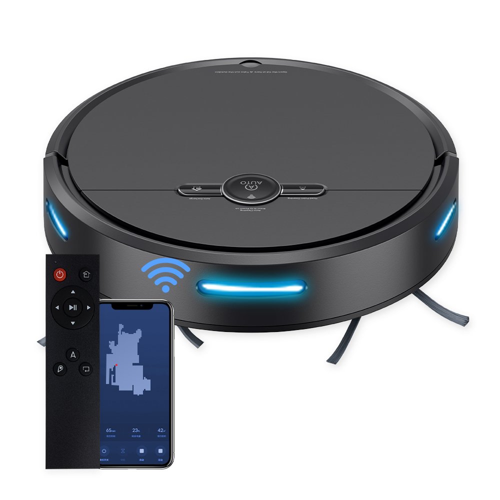 Robot Vacuum Cleaner Self- ReCharging 1000Pa Suction App Control Water Tank Wet Mopping Robot Vacuum Cleaner Electric Sweeper