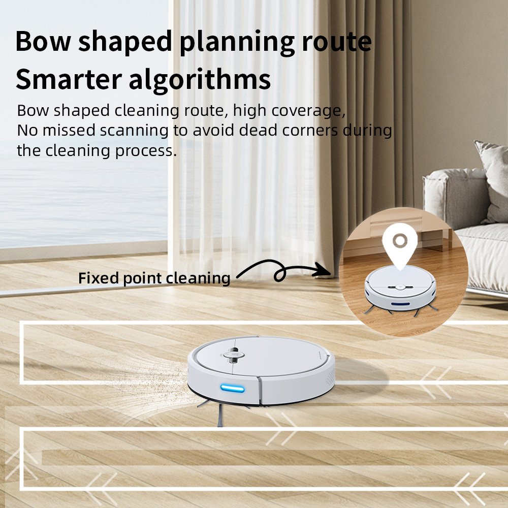 Robot Vacuum Cleaner Self- ReCharging 1000Pa Suction App Control Water Tank Wet Mopping Robot Vacuum Cleaner Electric Sweeper