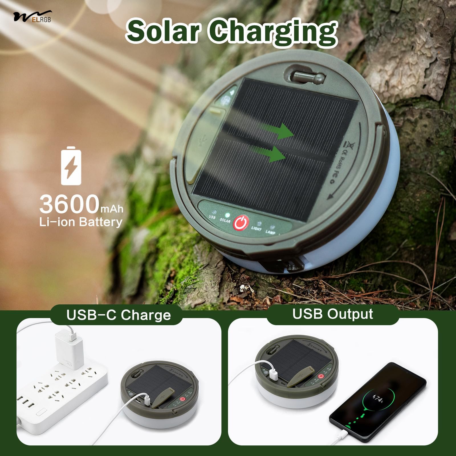Outdoor Solar Camping String Lights 8 Lighting Modes 10M 12M 22M Solar Light Strip Certified ROHS Remote Control Switch Plastic