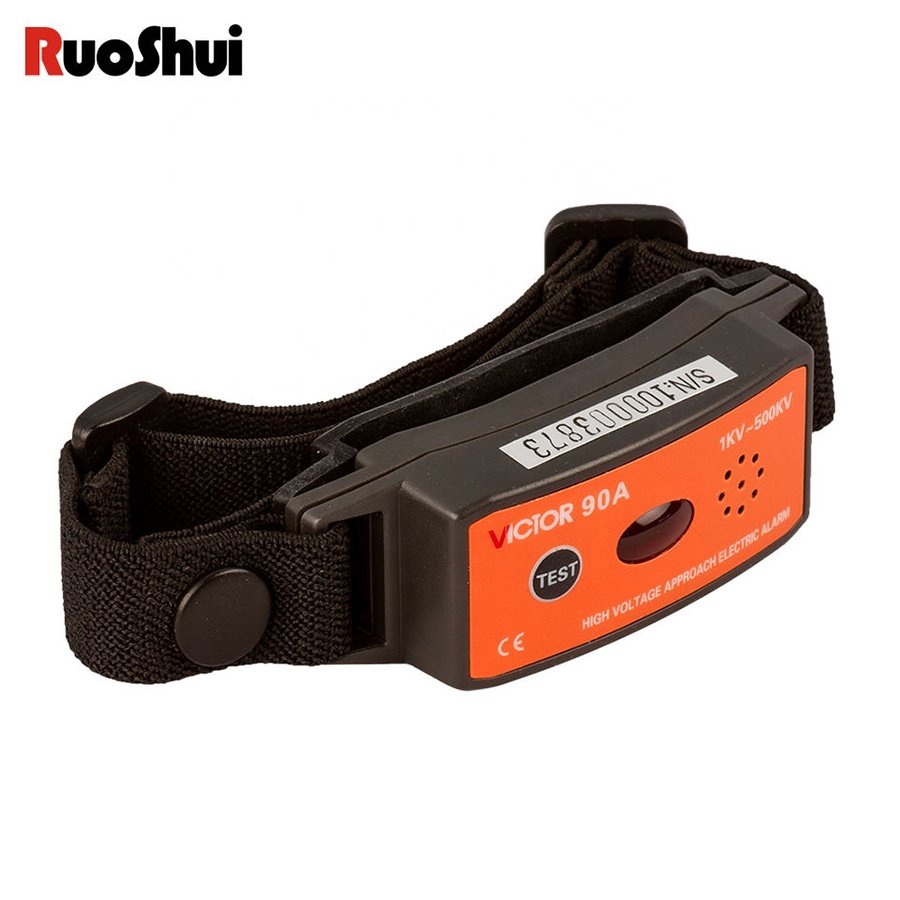 VICTOR 90A Wearable Arm Type Voltage Detector Electric Alarm Non Contact Safety Protection High Voltage Alarm Indicator