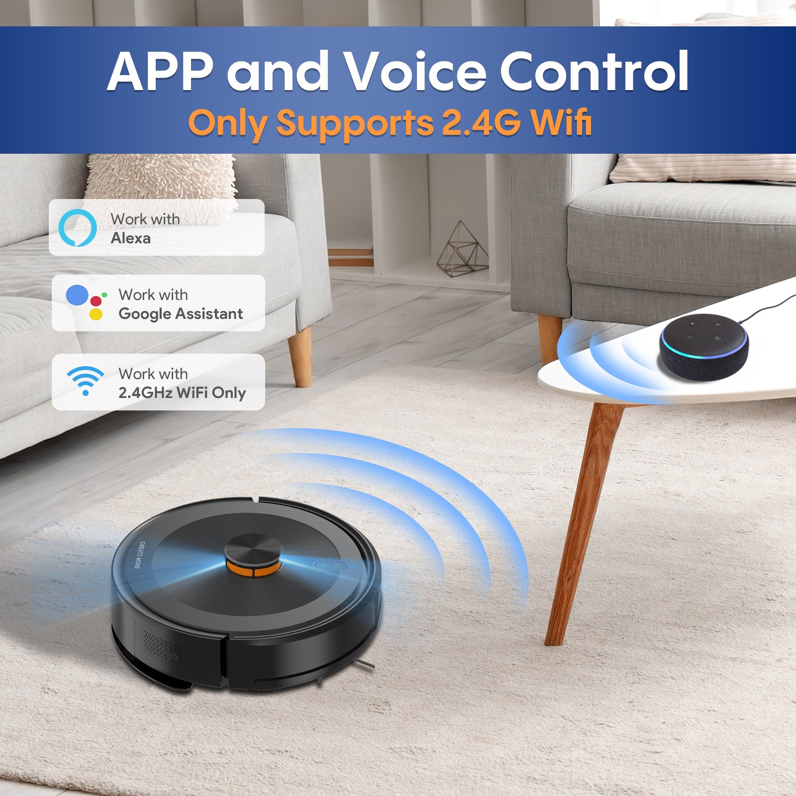 Intelligent Self Cleaning Dry Wet Sweep Mop Floor Smart Robot Vacuum Cleaner with Self-Emptying Dustbin Mopping Function