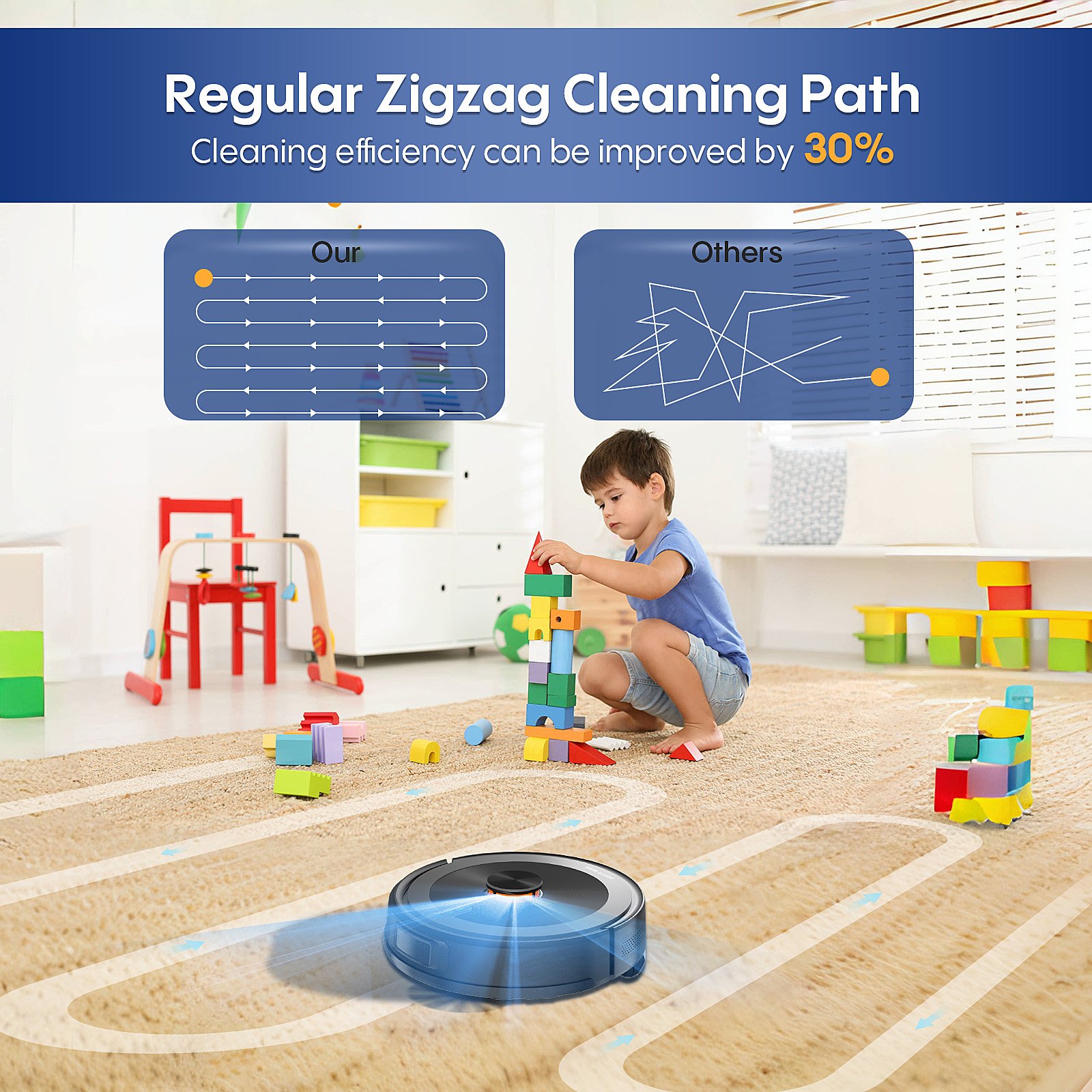 Intelligent Self Cleaning Dry Wet Sweep Mop Floor Smart Robot Vacuum Cleaner with Self-Emptying Dustbin Mopping Function