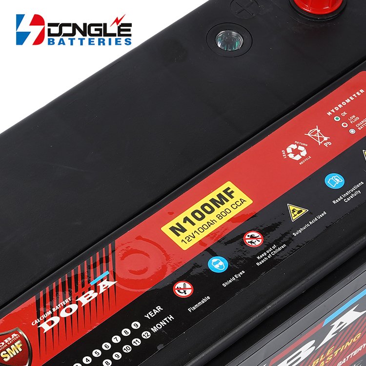High Quality Energy Saving 12v 100ah Trucks Cars Charging SMF Lead Acid Auto Battery