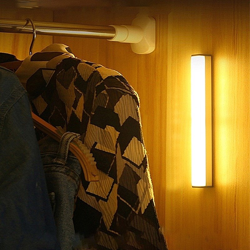 Light Rechargeable Bedroom Bedside Cabinet Motion Sensor Led Strip Light Living Room Wall Lamp Staircase Lights with Sensor