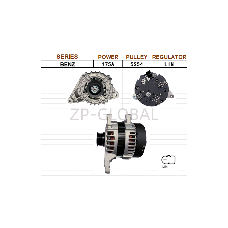 Small Auto Alternator Generator 0009033322/0122 for Mercedes-Benz A180/B180/CLA200
