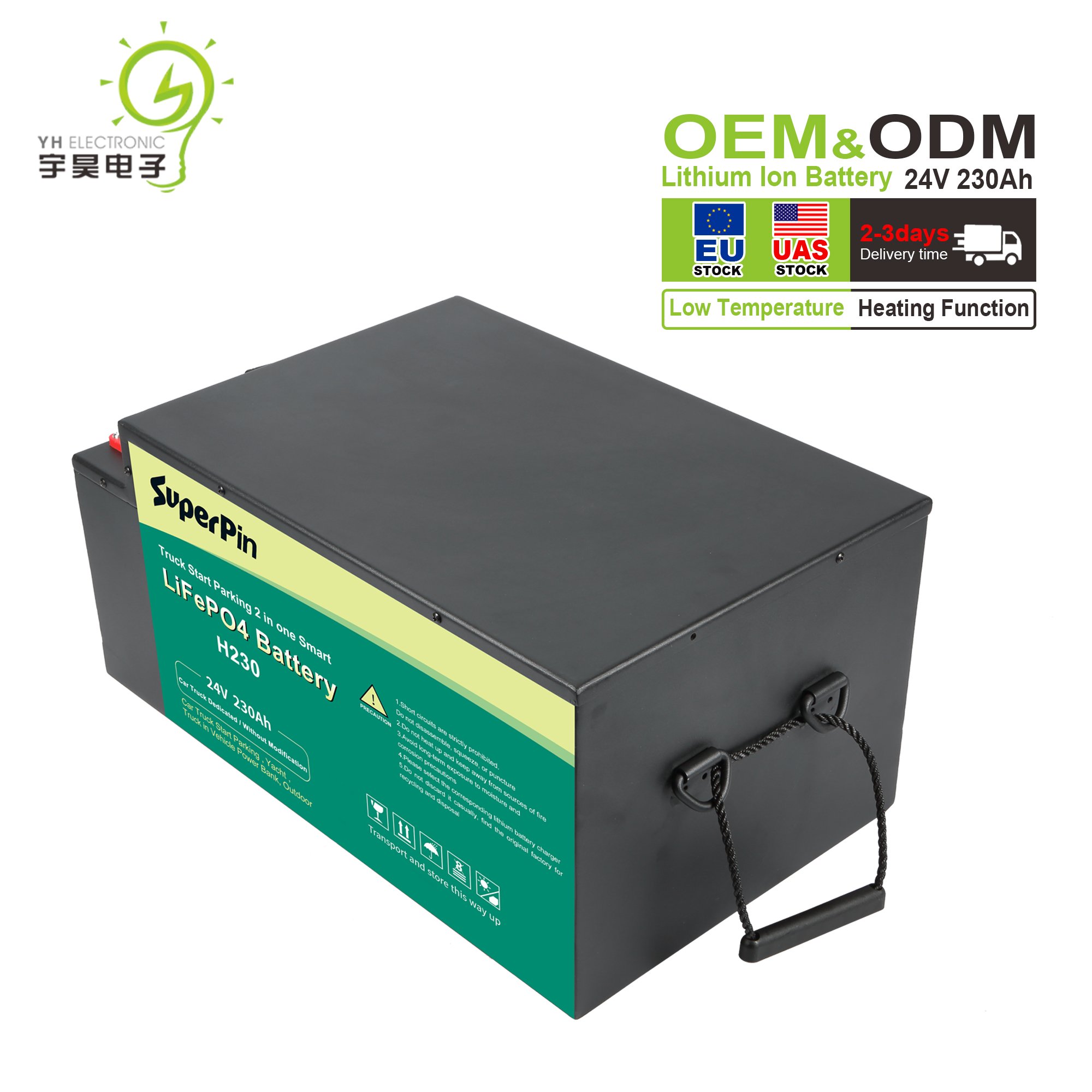 24v 230Ah Lithium Battery for Car Starting CCA1200 LiFePO4 24v 230Ah Auto Battery Used in Cold Weather