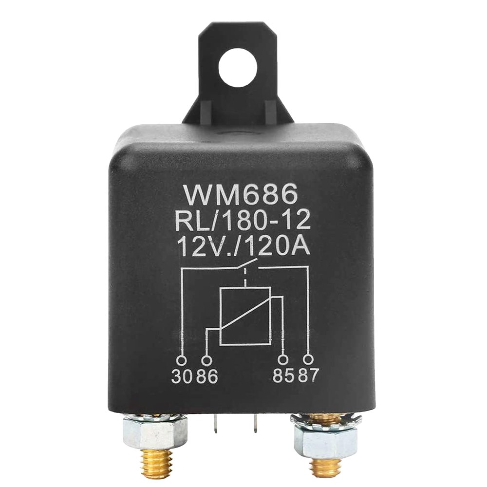 WM686 RL180 DC12V/24V Normal Open Heavy Duty Car Starter Battery Relay 100A