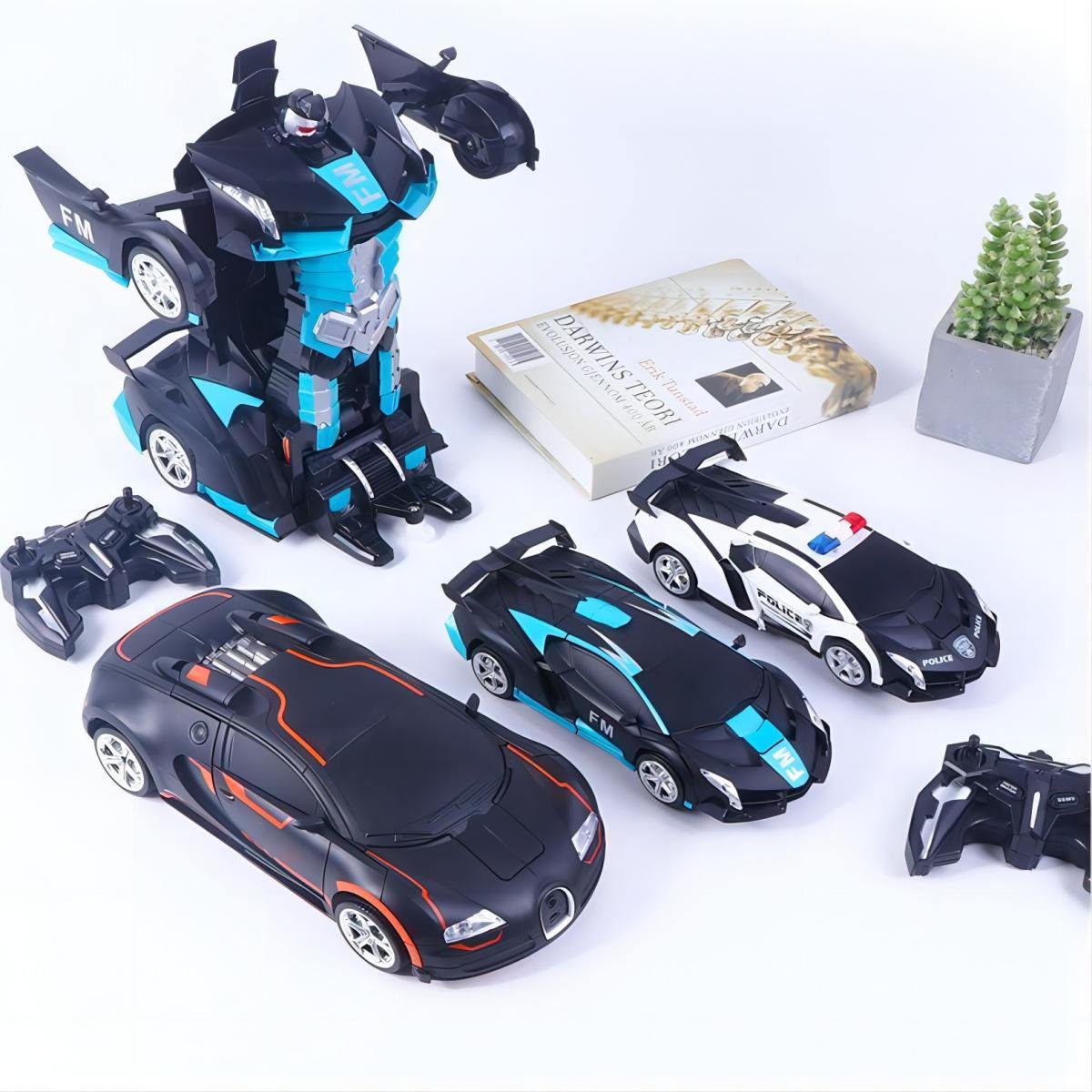 Robot Remote Control Stunt Racing Toy Holiday Birthday Gift Car Kids Manufacturer 2.4ghz with Music LED Lights 1/18 Transformers