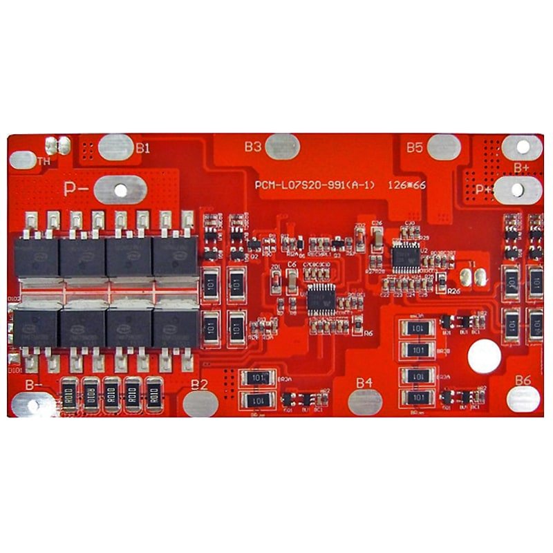 7s4p 24V 20a BMS Electron Circuit Board for 25.2V 25.9V Lithium Ion Batteries 21V 22.4V Electrical Bike LiFePO4 Battery Packs
