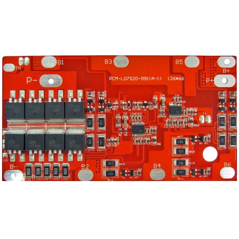 7s4p 24V 20a BMS Electron Circuit Board for 25.2V 25.9V Lithium Ion Batteries 21V 22.4V Electrical Bike LiFePO4 Battery Packs