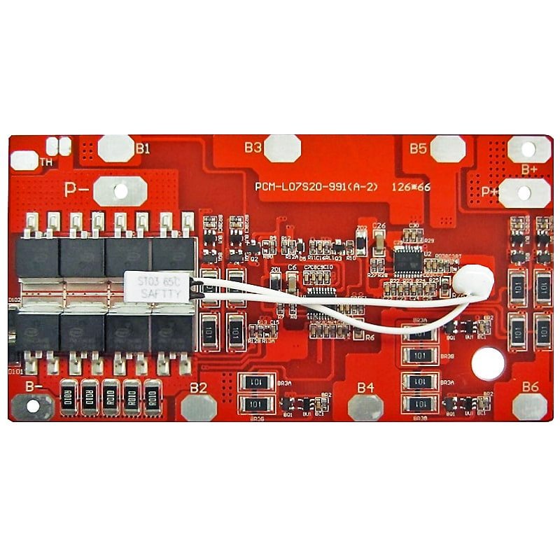 7s4p 24V 20a BMS Electron Circuit Board for 25.2V 25.9V Lithium Ion Batteries 21V 22.4V Electrical Bike LiFePO4 Battery Packs