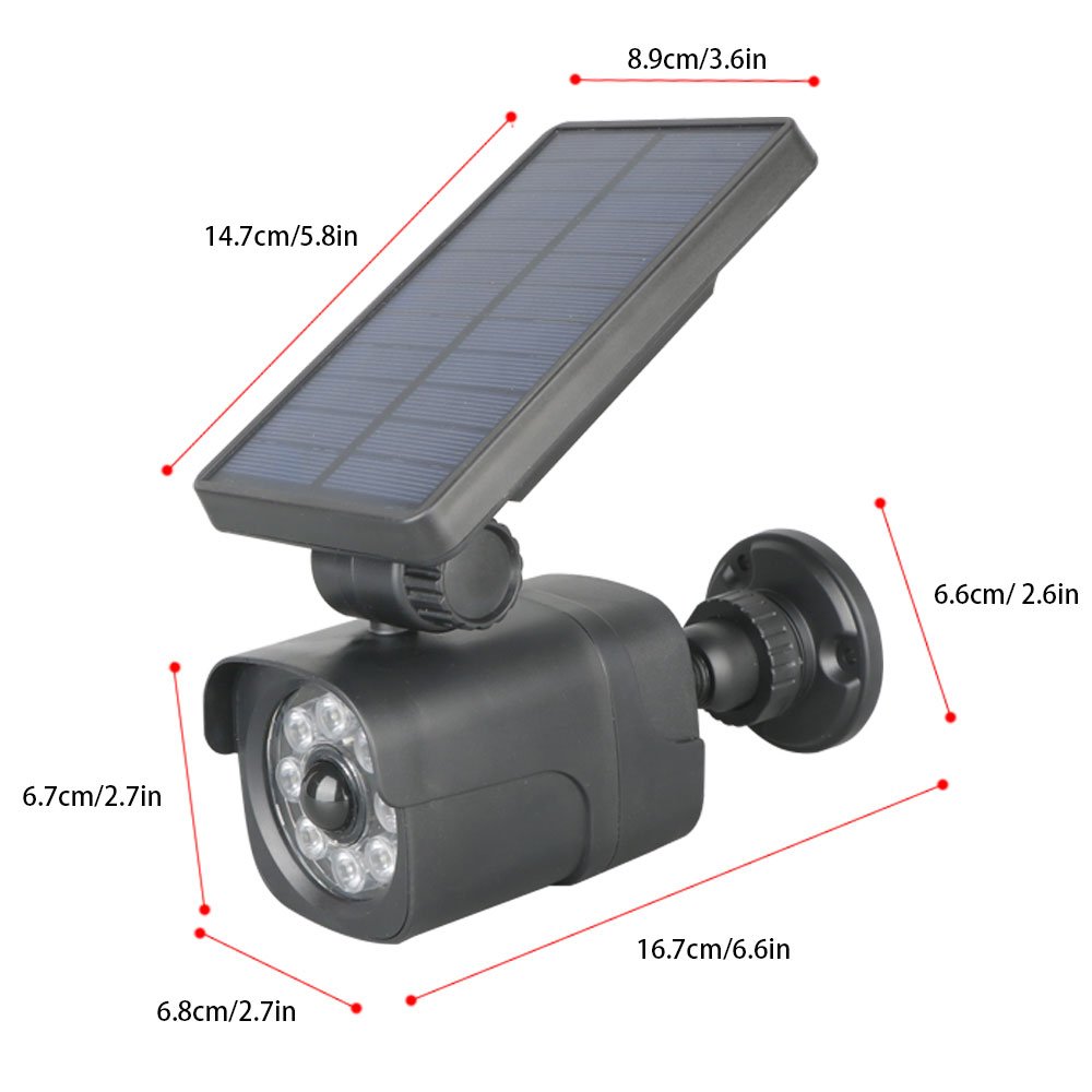 Orlite Solar Outdoor Waterproof Security Lights With Remote 3 Modes Wall Lights Dummy Camera Battery Powered Solar Light