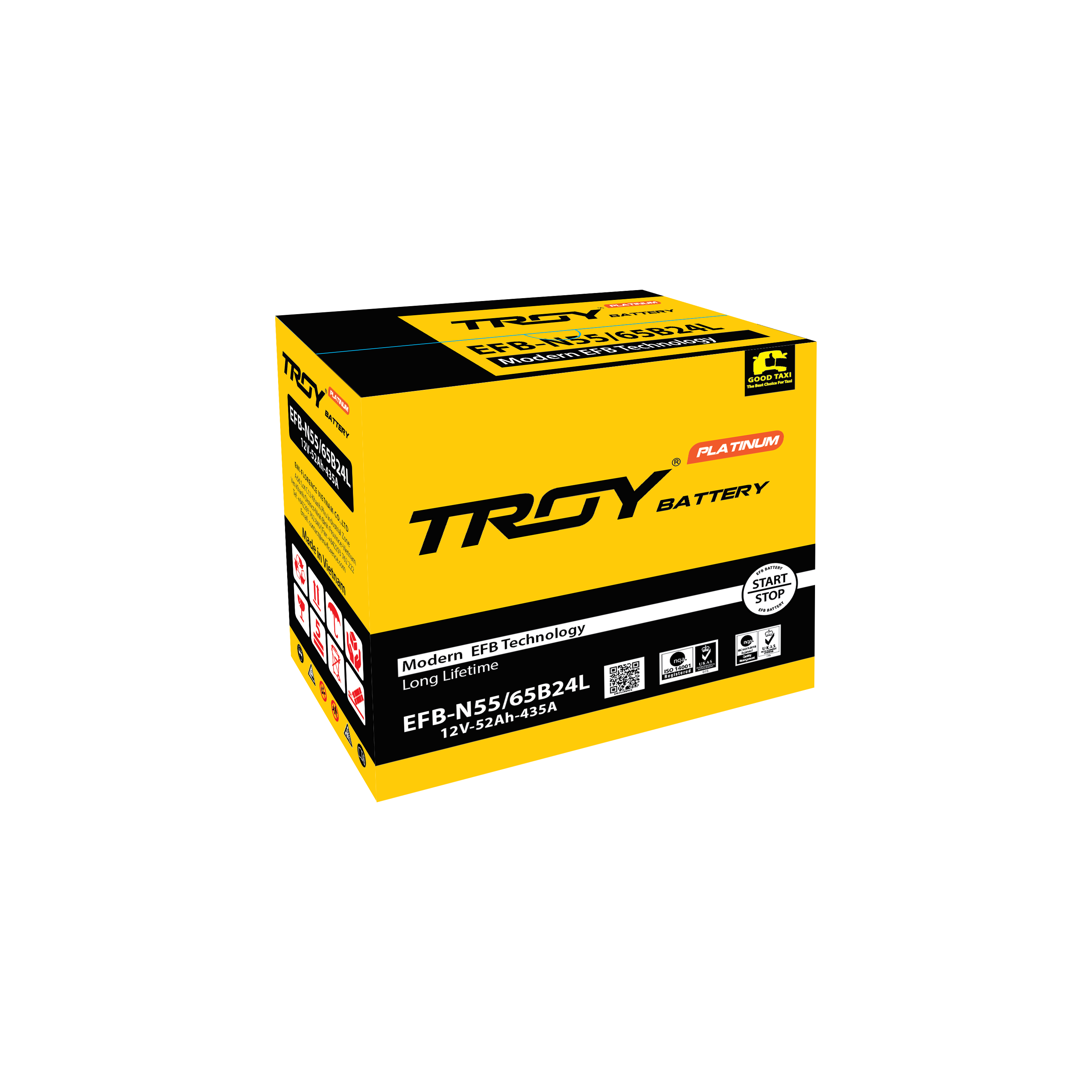 TOP SALE EFB Battery for Vehicles with Start Stop System EFB-N55/65B24L 12V 51AH Vietnam Wholesale