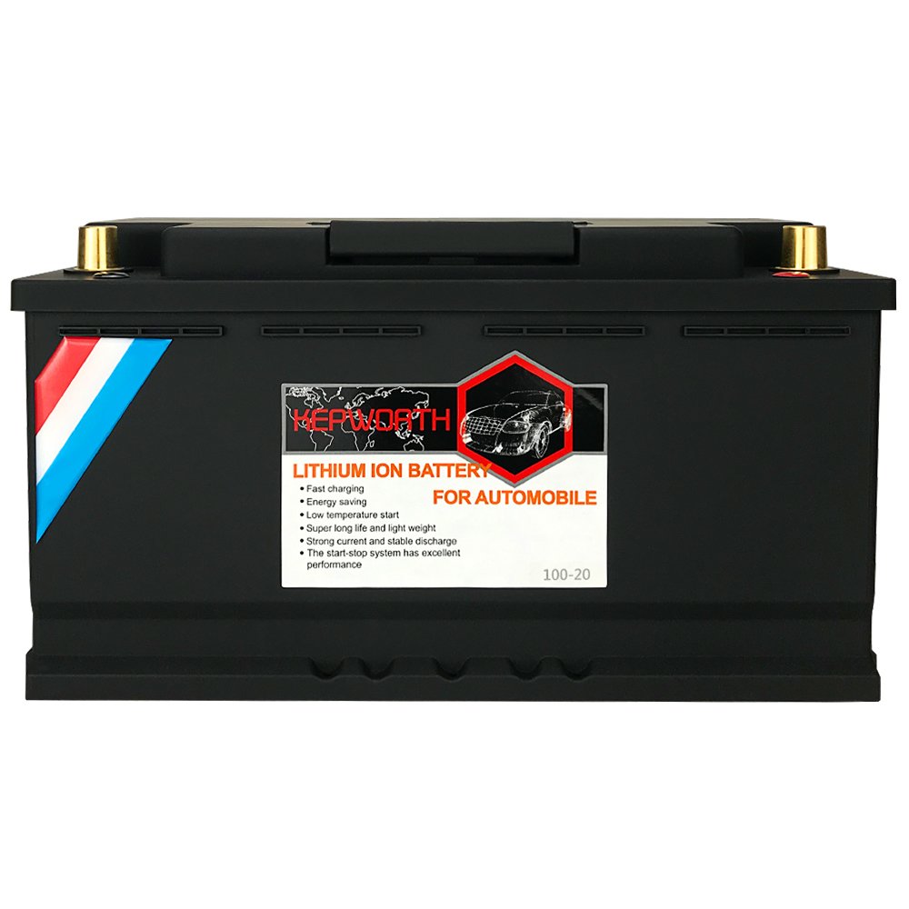 100Ah Car LiFePO4 Battery 12V Lithium Iron Phosphate Starting Battery for Automotive Boat Engine Starter 1900 CCA Car Battery