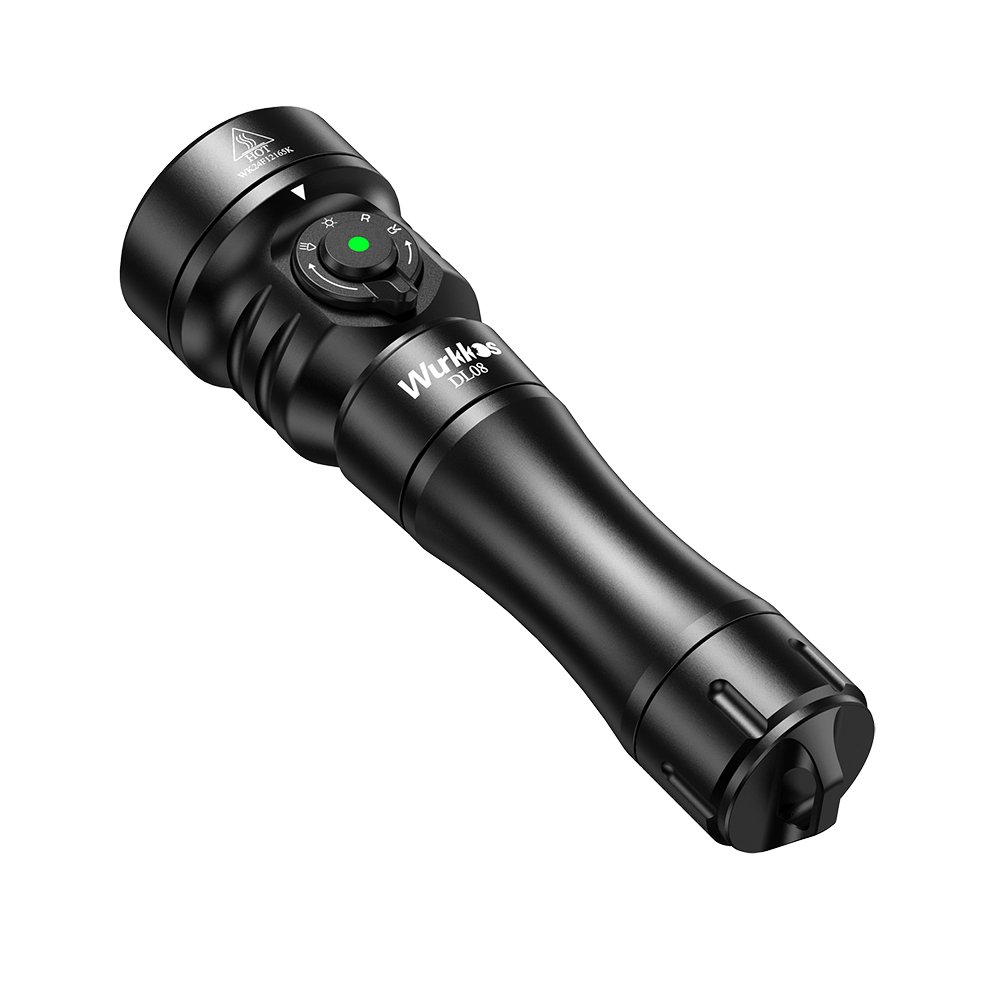 Wurkkos DL08 3600lm Rechargeable Diving Light 21700 Powerful Flashlight with Red Light&UV Light Waterproof Underwater Torch