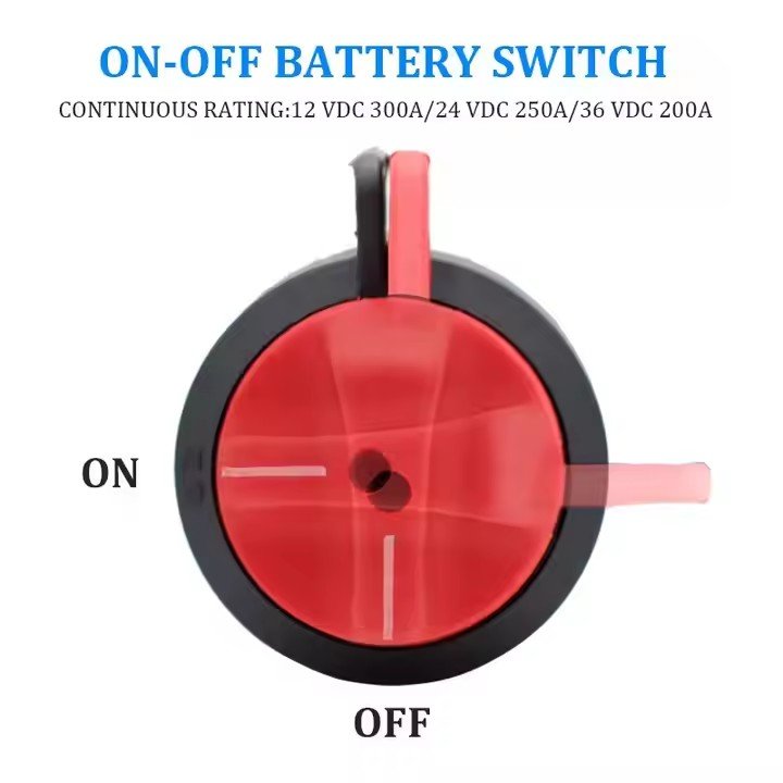 Truck Battery Switch 12V 24V DC 300A Battery Cut Off Auto Car Disconnect Battery Switch