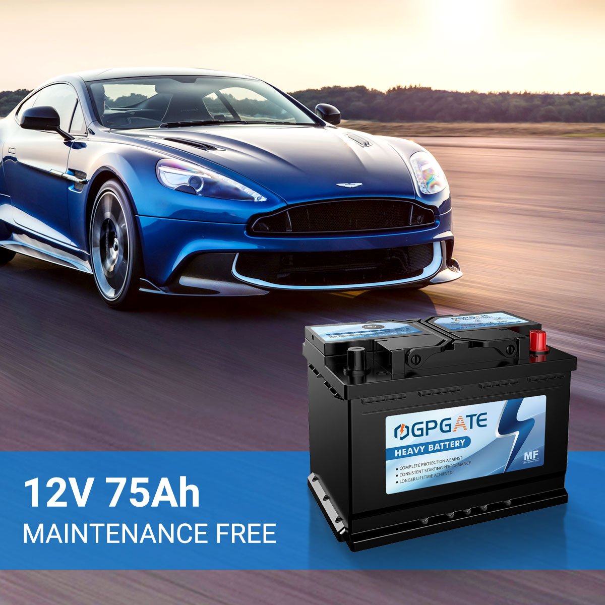 High Quality 12V 75ah Din MF 57217 Deep Cycle Lead Acid Car Battery to Start High End Cars