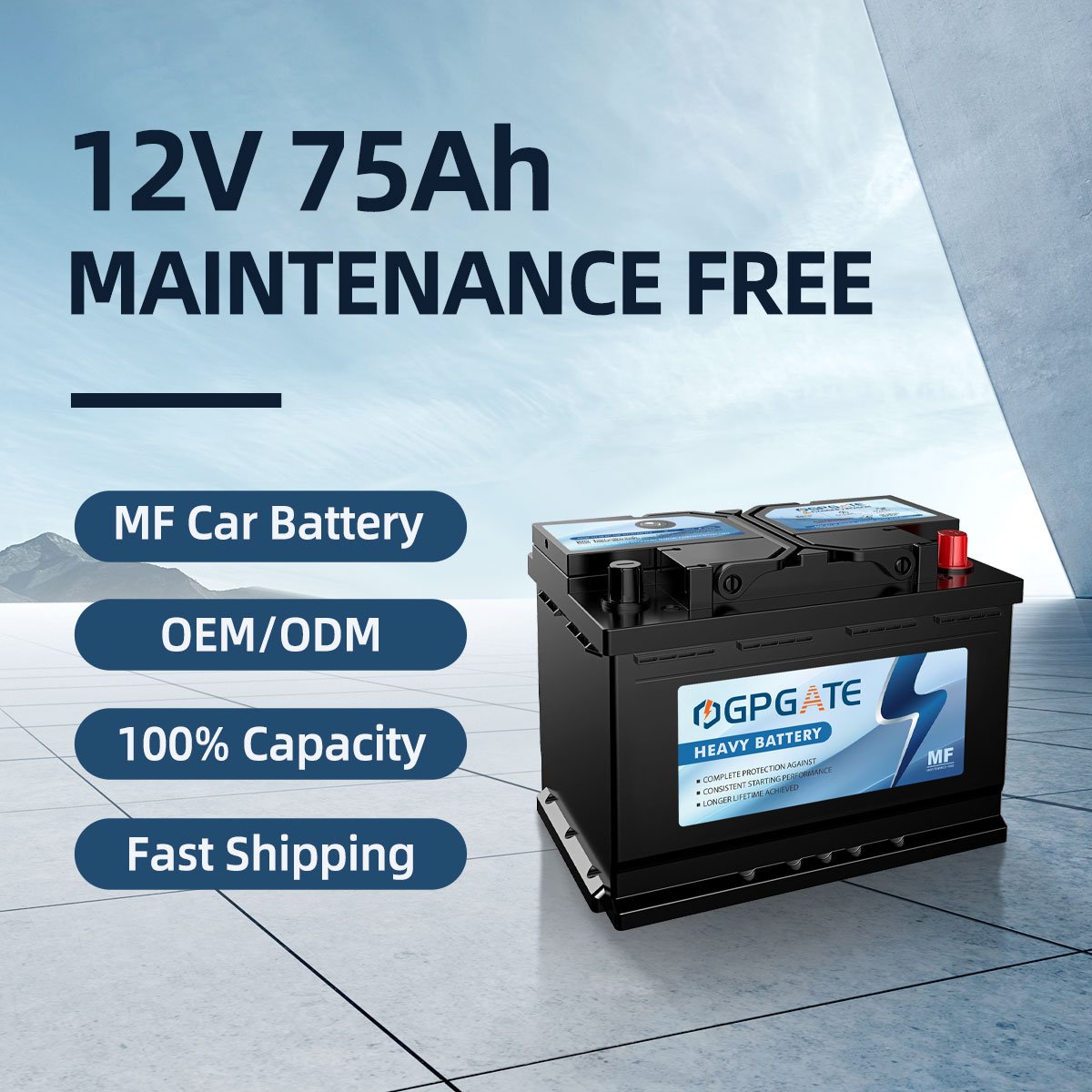 High Quality 12V 75ah Din MF 57217 Deep Cycle Lead Acid Car Battery to Start High End Cars