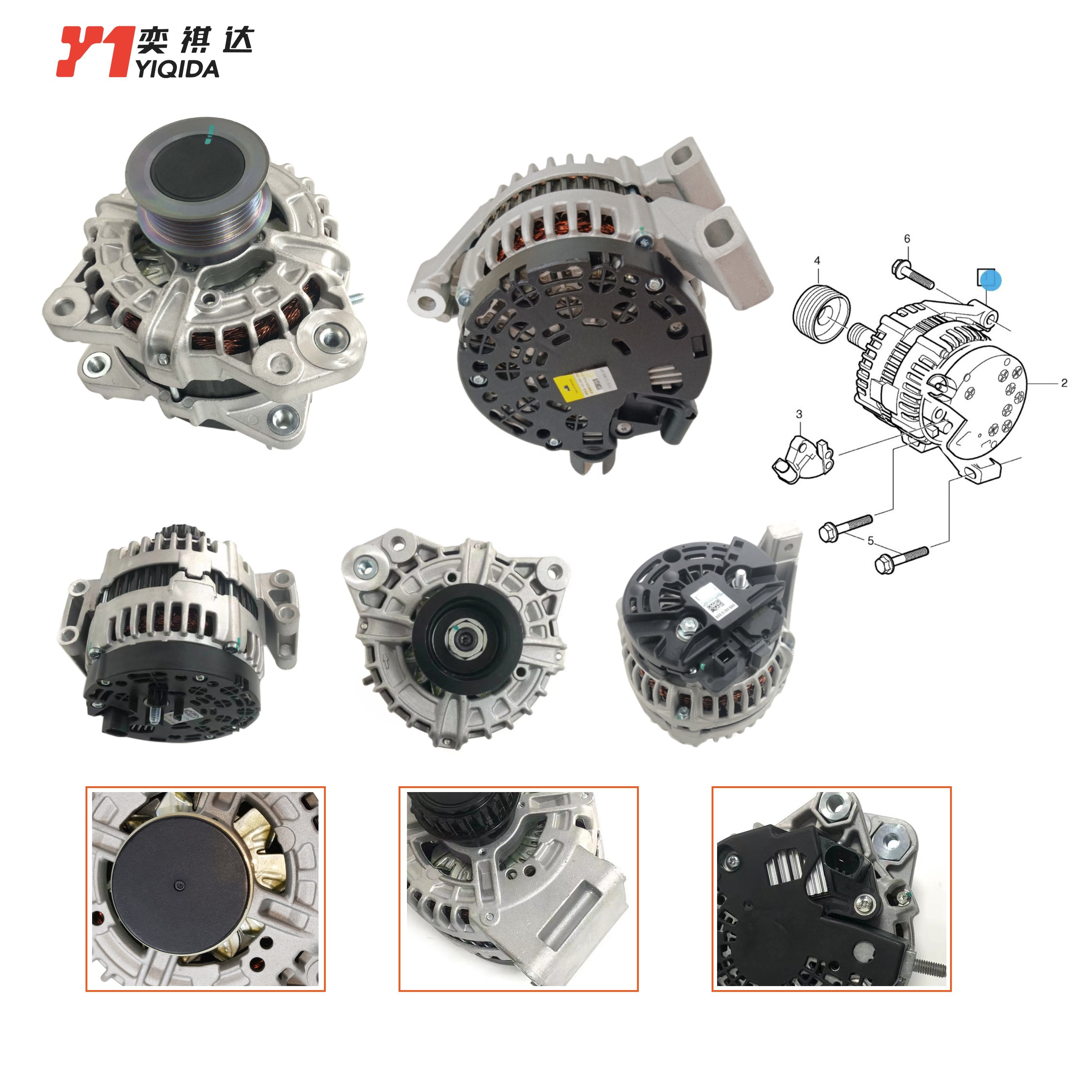 YIQIDA OEM Guangzhou Car Parts Auto Electrical Systems Alternator Sensor Starter Switches Auto Parts for Volvo XC60 XC90 V60 S6