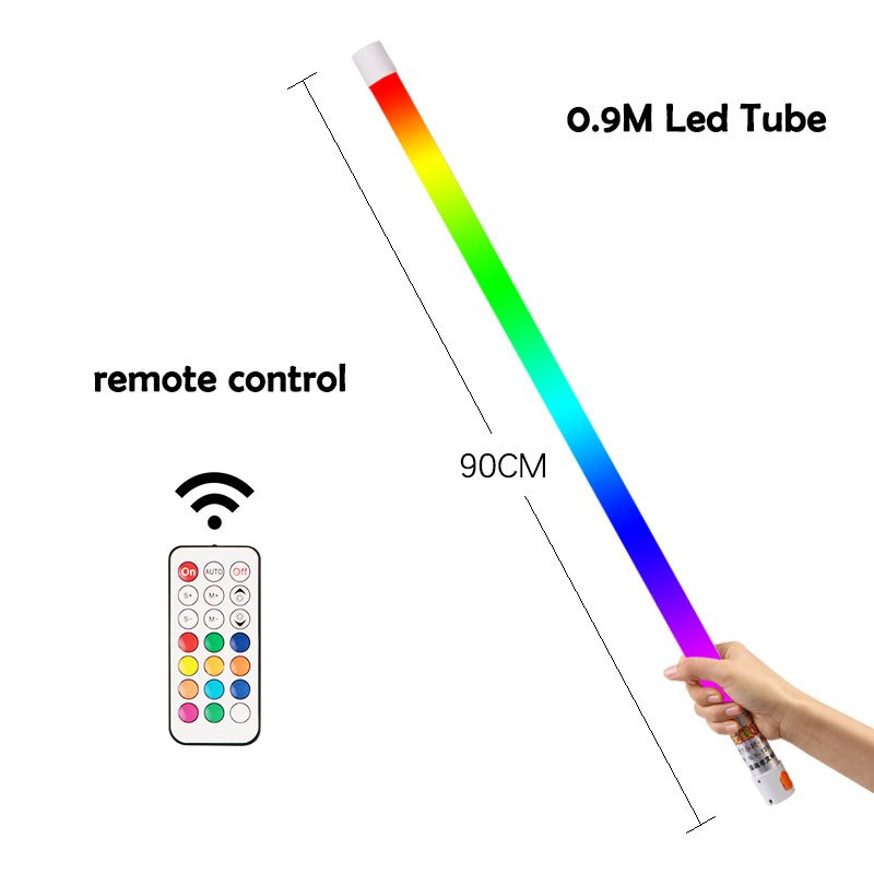 Best Selling T8 Portable USB Rechargeable 4500mA LED RGB Tube Light Colored Tube Light for Tiktok