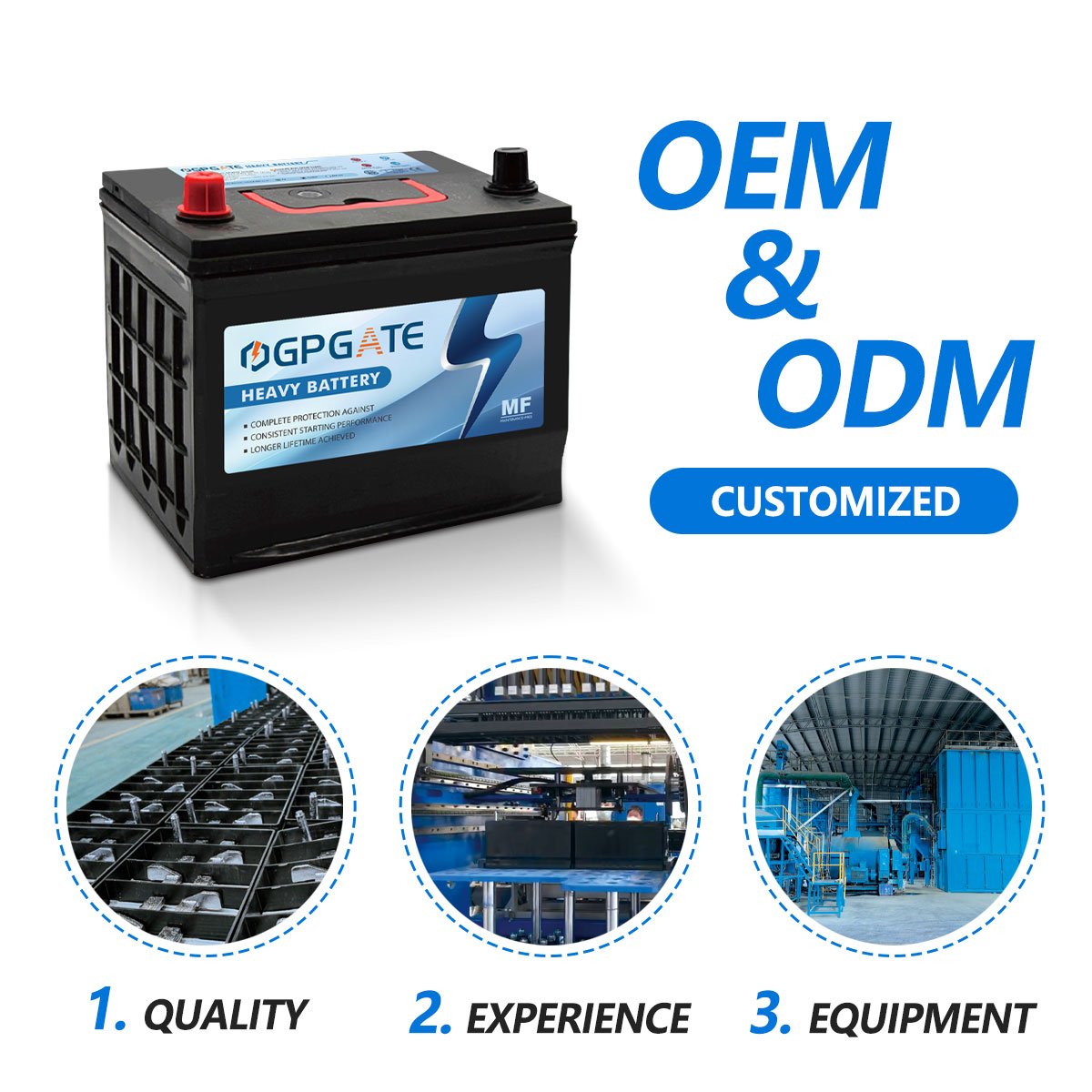 High Performance JIS 75D23 12V 65Ah MF Lead Acid Car Battery for Starting Japanese Cars