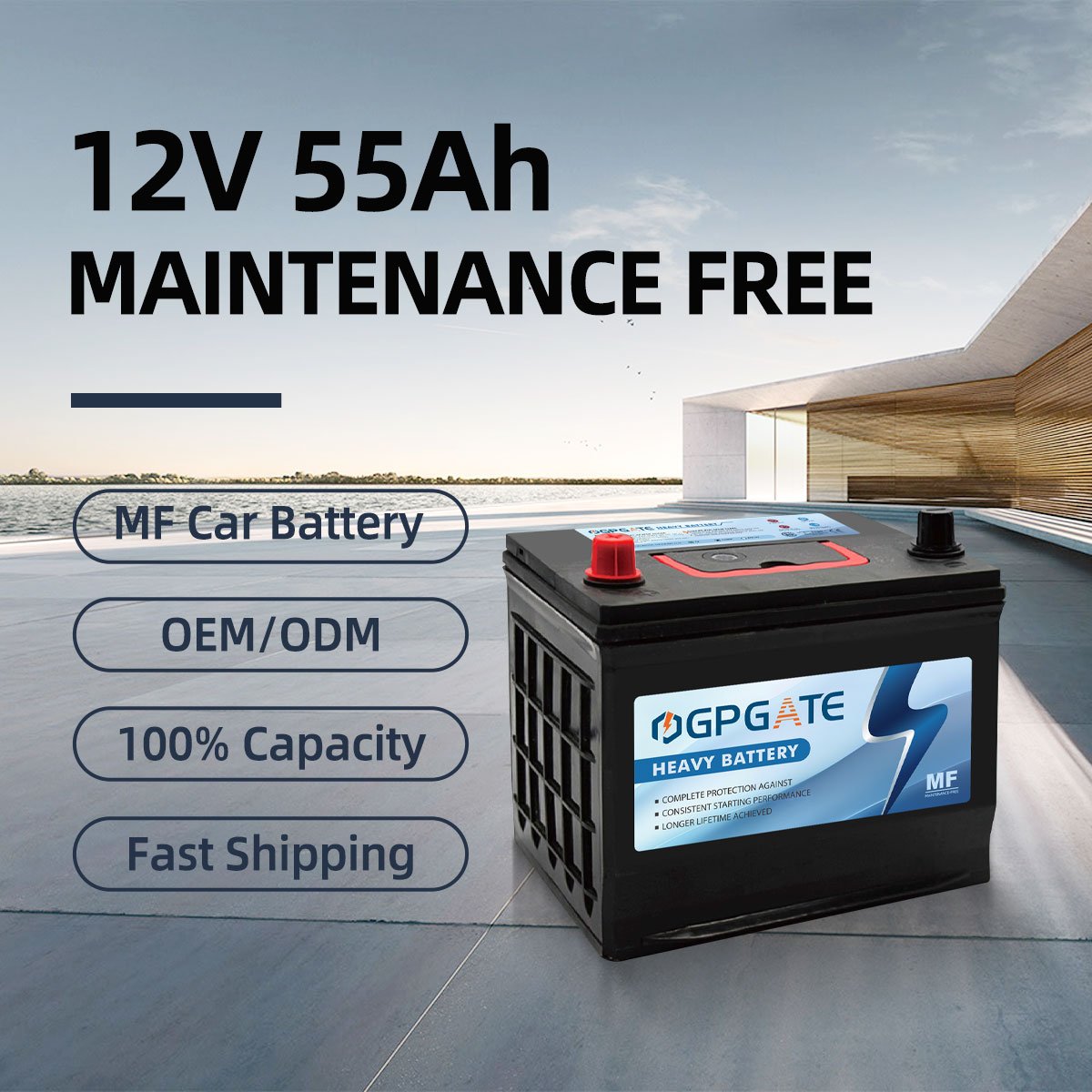 High Performance JIS 75D23 12V 65Ah MF Lead Acid Car Battery for Starting Japanese Cars