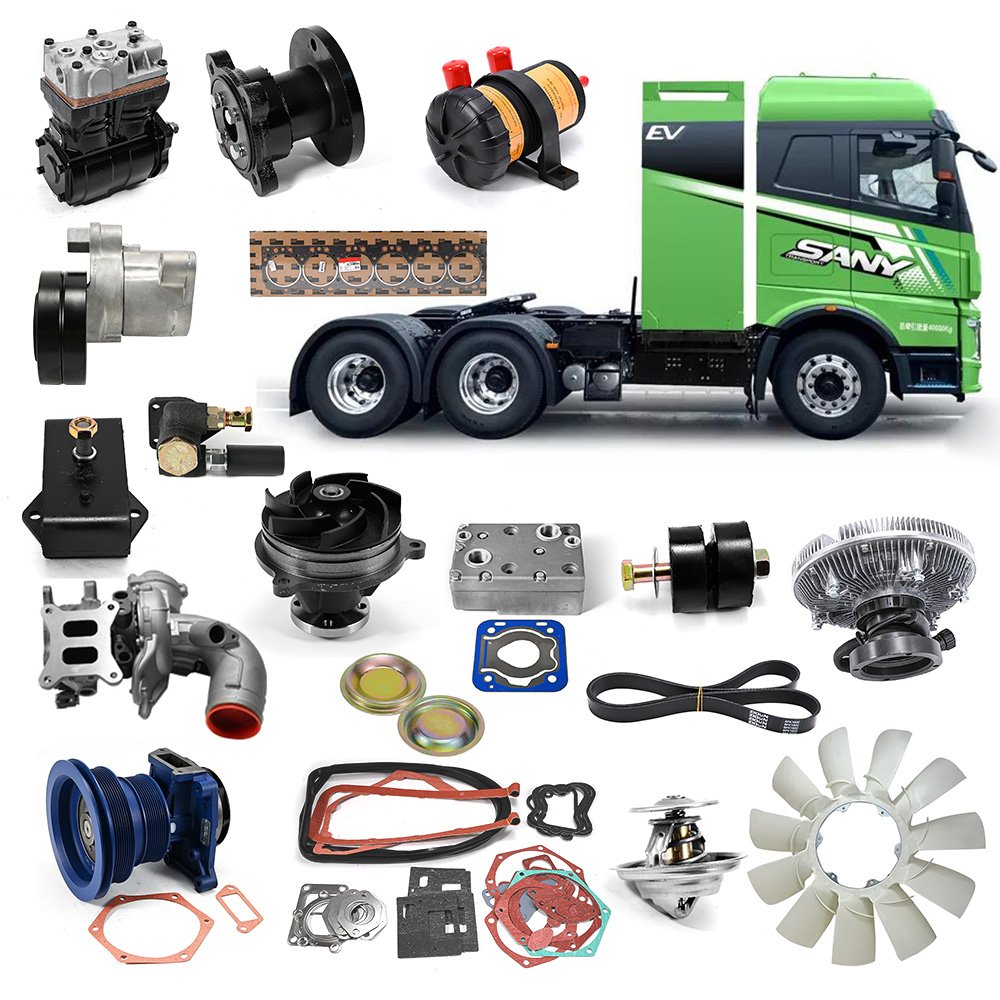 Heavy Duty Truck Spare Parts for SANY Engine Parts Oil Filter Expansion Tank Water Pump Starter Motor More Than 1500 Items