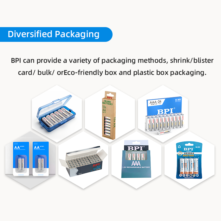 Wholesale 9V 700mAh-3000mAh Rechargeable Ni-MH Batteries Supermarket 1.2V 1.5V 9V AAA AA Nimh Cell Nickel Metal Hydride
