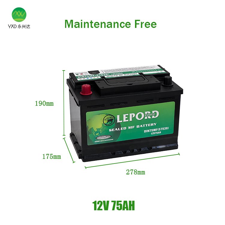 Top Manufacturer 12V Din75 Battery Car Start Automotive Battery Companies Wholesale Distributors Car Battery Companies