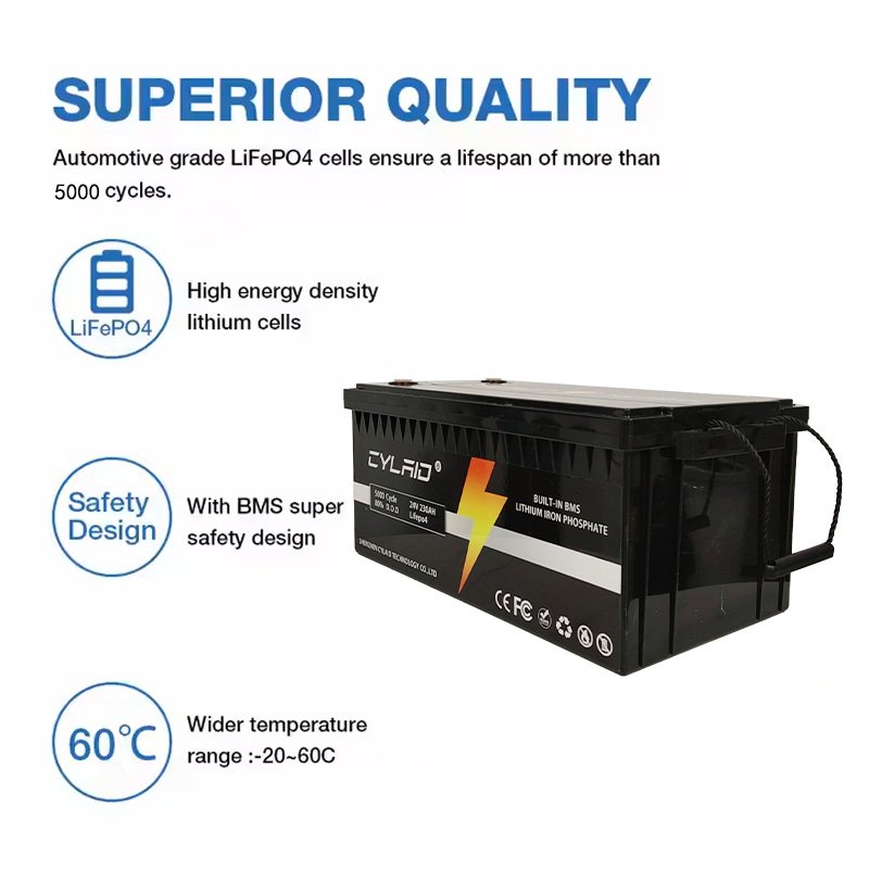Lithium Ion Lithium Battery 12v 100ah 200ah 300ah 400ah Set Solar System Lifepo4 Battery 12v