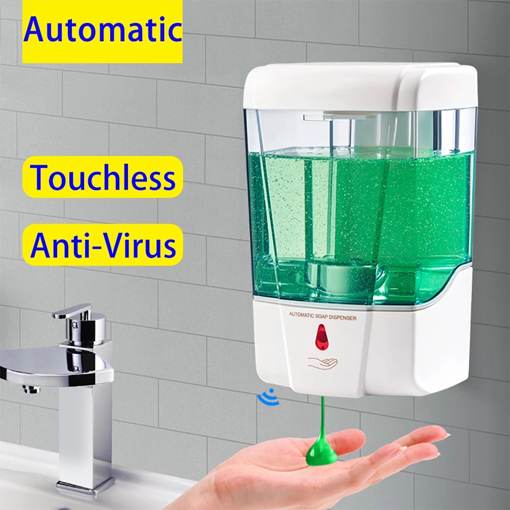 Simple White Non-contact Automatic Hand Sanitizer Dispenser Factory-Mounted Soap Dispensers Directly on the Wall